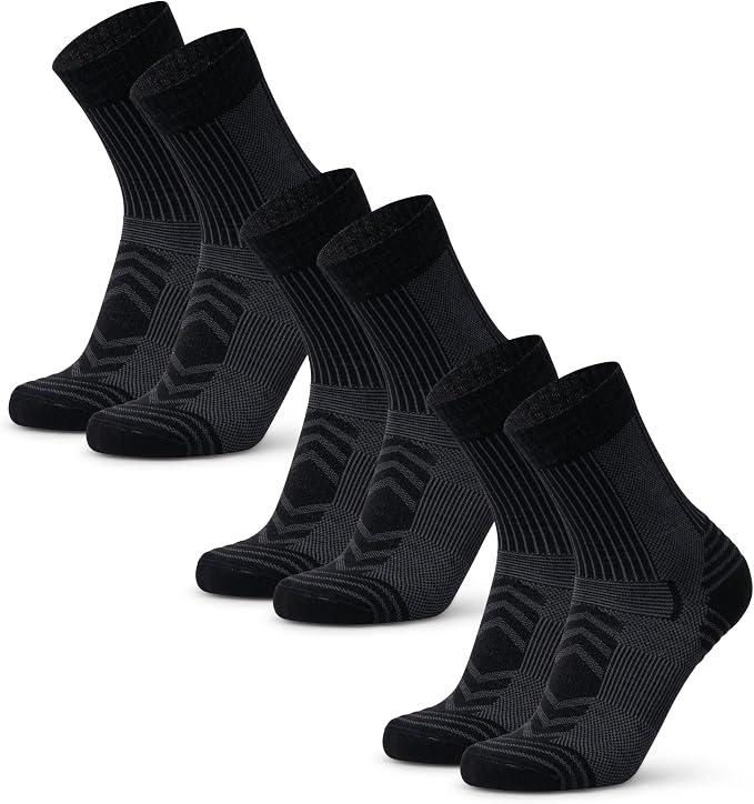 DANISH ENDURANCE Lightweight Merino Wool Hiking Socks, 3 Pack